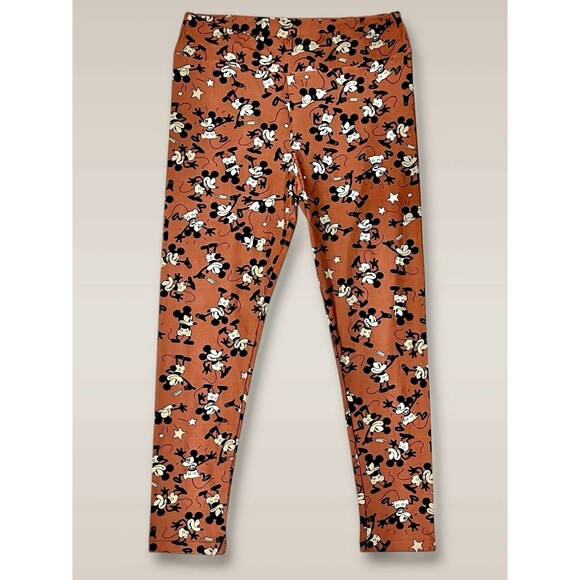 LuLaRoe X Disney Tall And Curvy Leggings Vintage Mickey Mouse Design One Size - Picture 1 of 9